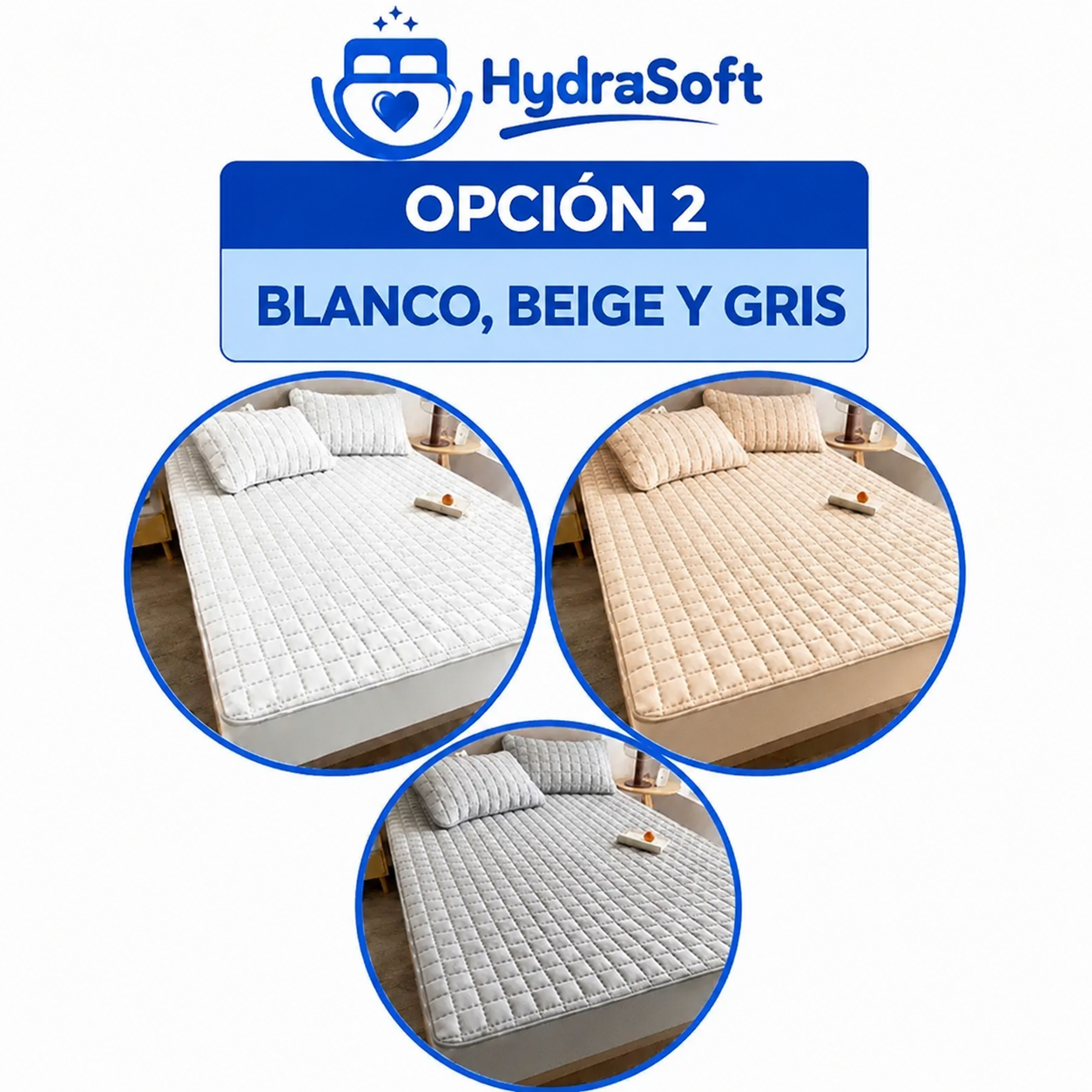 [PAGÁ 1, LLEVÁ 3] HydraSoft™ Juego de Cama Impermeable Premium – Cubrecama + 2 Fundas de Almohada