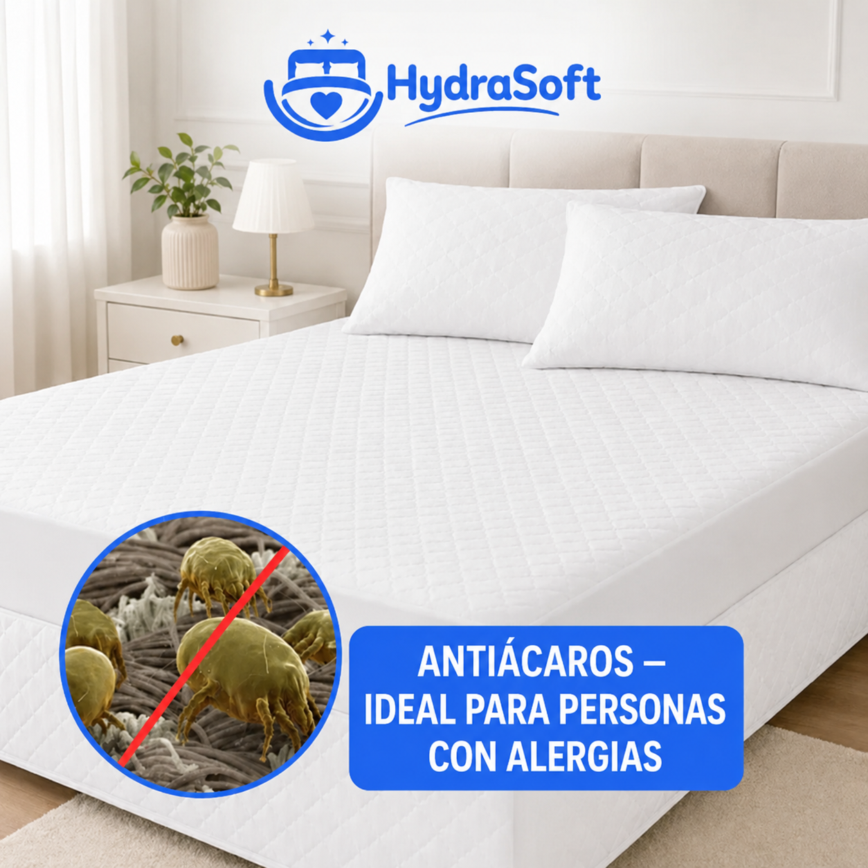 [PAGÁ 1, LLEVÁ 3] HydraSoft™ Juego de Cama Impermeable Premium – Cubrecama + 2 Fundas de Almohada
